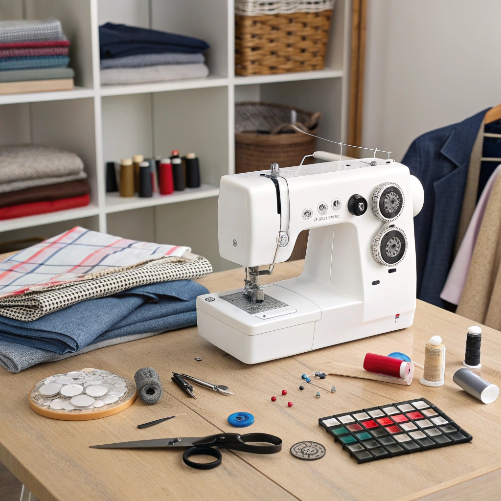 Kangas ja ompeluvälineet